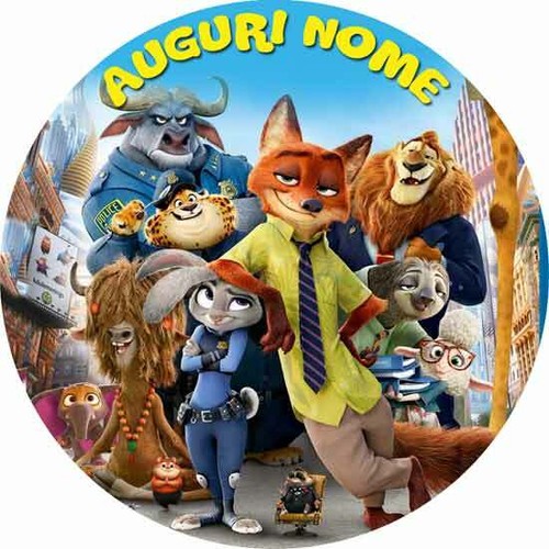 Cialda zootropolis decorazione - cialda,