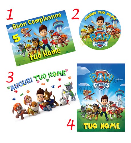 Cialda paw patrol decorazione - cialda,
