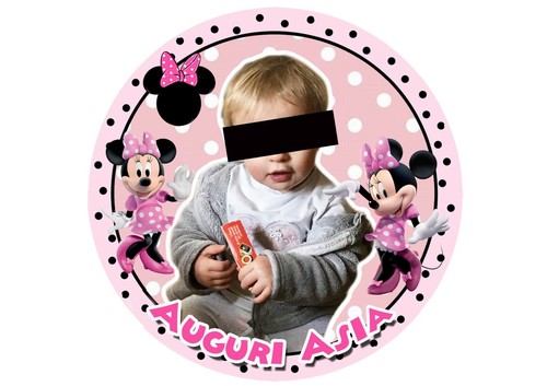 Cialda minnie rosa con - rosa, e