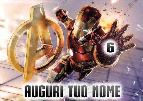 Cialda iron man decorazione - iron,