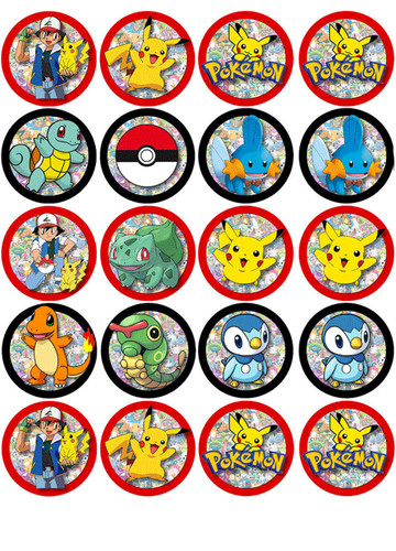 Cialda pokemon cup - pokemon, cake