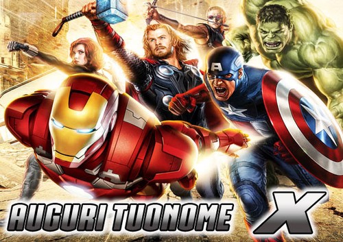 Cialda avengers decorazione - cialda,
