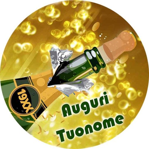 Cialda compleanno spumante - compleanno,