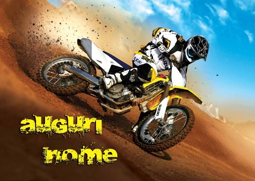 Cialda moto cross decorazione - moto,